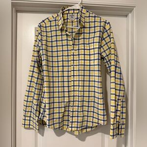 Bonobos Yellow and Blue Plaid Men's Shirt